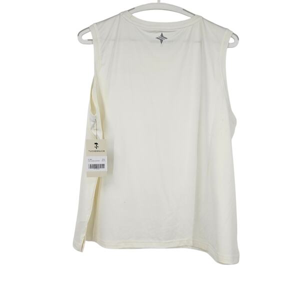 Tuckernuck Shirt Sleeveless Tennis White Sport Preppy Size XL Nwt - Picture 2 of 7
